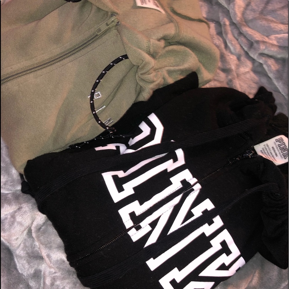 VS PINK 2 PIECE FULL ZIP HOODIE BUNDLE